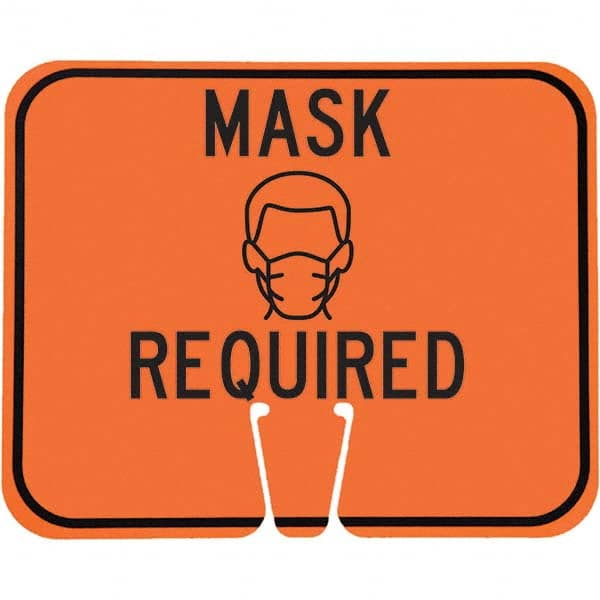 PRO-SAFE - "Notice - Mask Required", 12-1/2" Wide x 10-1/2" High, ABS Safety Sign - Apex Tool & Supply