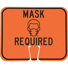 PRO-SAFE - "Notice - Mask Required", 12-1/2" Wide x 10-1/2" High, ABS Safety Sign - Apex Tool & Supply