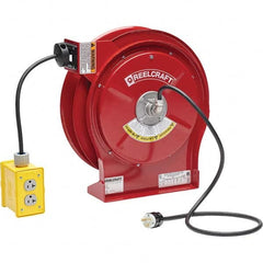 Reelcraft - Cord & Cable Reels End Type: Quad Outlet Cable Length (Feet): 50 - Apex Tool & Supply