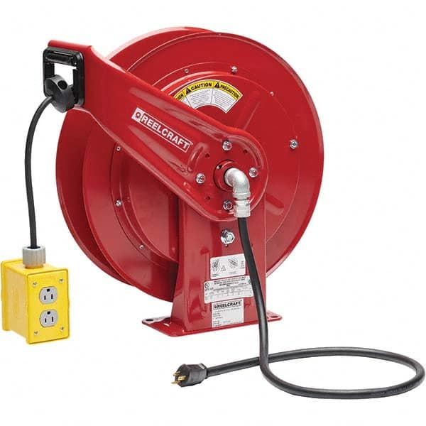 Reelcraft - Cord & Cable Reels End Type: Quad Outlet Cable Length (Feet): 100 - Apex Tool & Supply