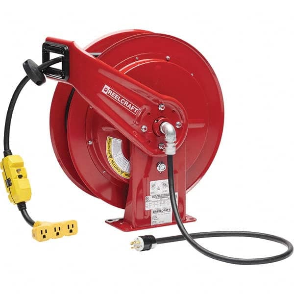 Reelcraft - Cord & Cable Reels End Type: Triple-Tap Outlet Cable Length (Feet): 100 - Apex Tool & Supply