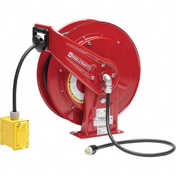 Reelcraft - Cord & Cable Reels End Type: Duplex Outlet Box with GFCI Cable Length (Feet): 75 - Apex Tool & Supply