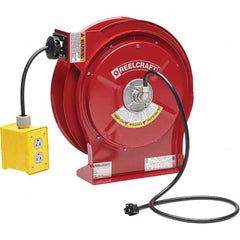 Reelcraft - Cord & Cable Reels End Type: Quad Outlet Cable Length (Feet): 50 - Apex Tool & Supply