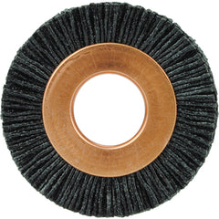 1 1/2″ Diameter - Small Diameter Wheel Brush - 0.026″/120 Grit - 1/2″ Arbor - Apex Tool & Supply