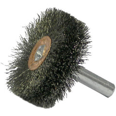 1-1/2″ Stem-Mounted Crimped Wire Wheel, .008″ Steel Fill, 1/4″ Stem - Apex Tool & Supply