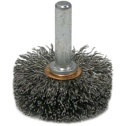 1-1/2″ Stem-Mounted Crimped Wire Wheel, .0118″ Steel Fill, 1/4″ Stem - Apex Tool & Supply