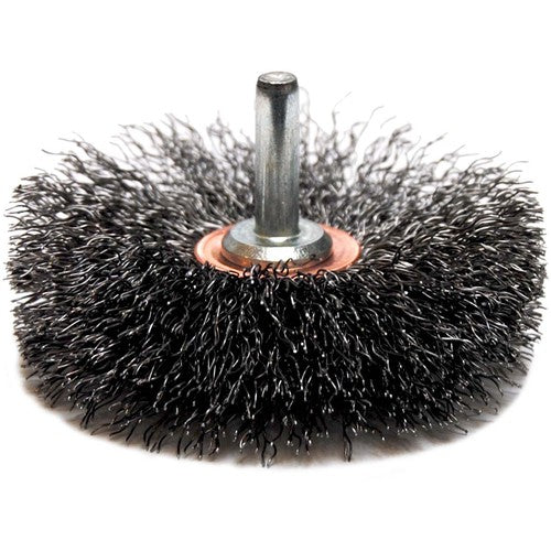 3″ Diameter - Crimped Steel Wire Confle x Brush - Apex Tool & Supply