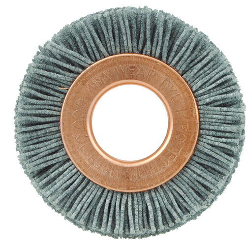 1-1/2″ Small Diameter Nylox Wheel Brush, .022/180, 1/2″ Arbor Hole - Apex Tool & Supply