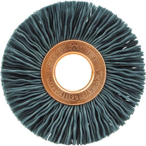 2″ Diameter-1/2″ Arbor Hole - Abrasive Nylon-Copper Center Straight Nylox Wheel - Apex Tool & Supply