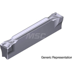 Grooving Insert: GCM3002GL AC5025S, Solid Carbide Absotech Finish, Neutral, 3 mm Cutting Width, 20 mm Max Depth, Series GND
