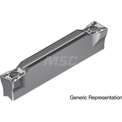 Grooving Insert: GCM4004ML AC8025P, Solid Carbide Absotech Finish, Neutral, 4 mm Cutting Width, 25 mm Max Depth, Series GND
