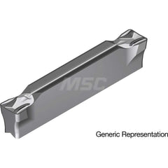 Grooving Insert: GCM4002MG AC8025P, Solid Carbide Absotech Finish, Neutral, 4 mm Cutting Width, 25 mm Max Depth, Series GND