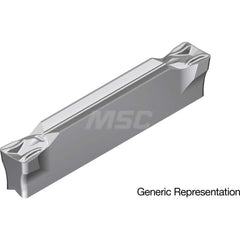Grooving Insert: GCM4008MG AC8035P, Solid Carbide Absotech Finish, Neutral, 4 mm Cutting Width, 25 mm Max Depth, Series GND