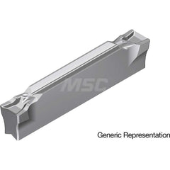Grooving Insert: GCM4002GF T2500A, Cermet Uncoated, Neutral, 4 mm Cutting Width, 25 mm Max Depth, Series GND