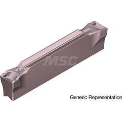 Grooving Insert: GCM8004GL AC530U, Solid Carbide Super ZX Finish, Neutral, 8 mm Cutting Width, 25 mm Max Depth, Series GND