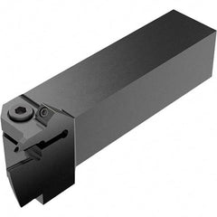 Seco - CFI, External, Right Hand, 19.5mm Max Depth of Cut, 55 to 80mm Groove Width, Indexable Grooving Tool Holder - LC.. 1606.. Insert Compatibility, 25mm Shank Height, 25mm Shank Width, 130.5mm OAL, Through Coolant - Apex Tool & Supply