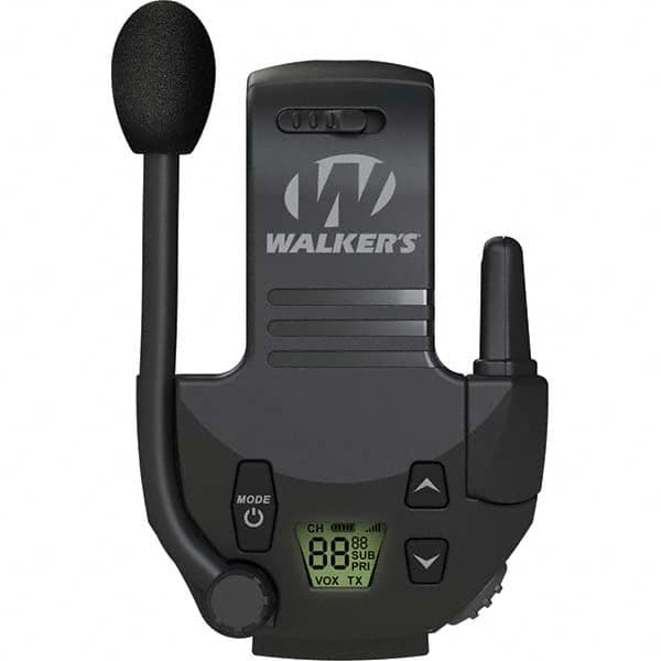 Walkers - Hearing Protection/Communication Type: Earmuff Walkie Talkie Attachment Cup Color: Black - Apex Tool & Supply