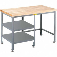 Little Giant - Stationary Work Benches, Tables Type: Work Bench Top Material: Butcher Block Maple - Apex Tool & Supply