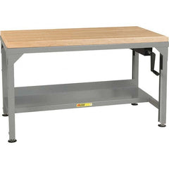 Little Giant - Stationary Work Benches, Tables Type: Work Bench Top Material: Butcher Block Maple - Apex Tool & Supply