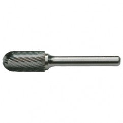 SC-41 Standard Cut Solid Carbide Bur-Cylindrical with Ball Nose - Apex Tool & Supply