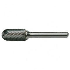 SC-41 Standard Cut Solid Carbide Bur-Cylindrical with Ball Nose - Apex Tool & Supply