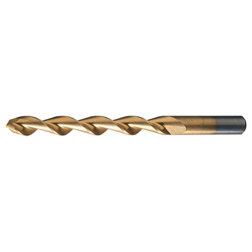 17/64 RHS / RHC HSS 118 Degree Notched Point Parabolic HSS Jobber Drill - TiN