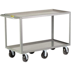 Little Giant - 3,600 Lb Capacity, 24" Wide x 48" Long x 36" High Cart - 2 Shelf, Steel, Phenolic Casters - Apex Tool & Supply