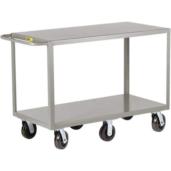 Little Giant - 3,600 Lb Capacity, 30" Wide x 48" Long x 36" High Cart - 2 Shelf, Steel, Phenolic Casters - Apex Tool & Supply