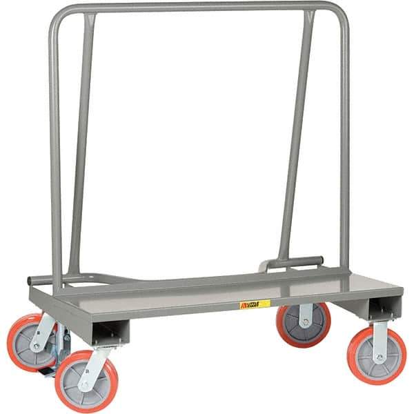 Little Giant - 2,000 Lb Capacity Steel Drywall Cart - Steel Deck, 24" OAW, 44" Platform Length, Polyurethane Casters - Apex Tool & Supply