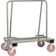 Little Giant - 2,000 Lb Capacity Steel Drywall Cart - Steel Deck, 24" OAW, 44" Platform Length, Polyurethane Casters - Apex Tool & Supply