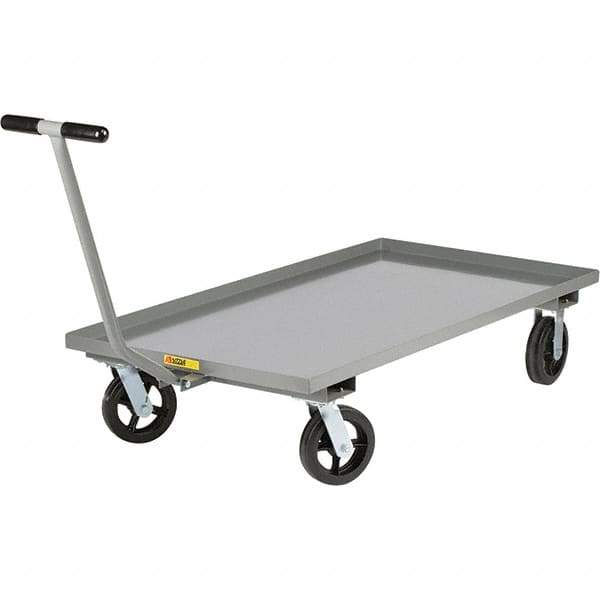 Little Giant - 2,000 Lb Capacity, 36" Wide x 60" Long x 9" High Cart - Steel, 2 Rigid/2 Swivel Casters - Apex Tool & Supply