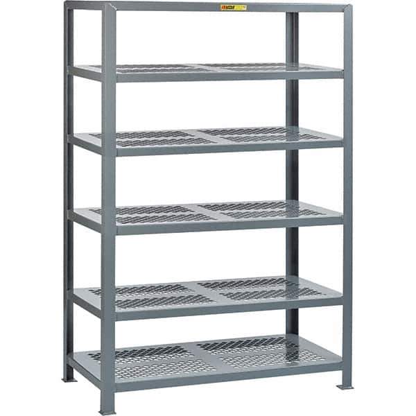 Little Giant - 6 Shelf Steel Shelving - 30" Wide x 72" High x 48" Deep, Gray - Apex Tool & Supply