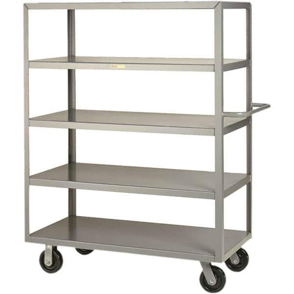 Little Giant - 3,600 Lb Capacity, 24" Wide x 36" Long x 63-1/2" High Cart - 5 Shelf, Steel, Phenolic Casters - Apex Tool & Supply