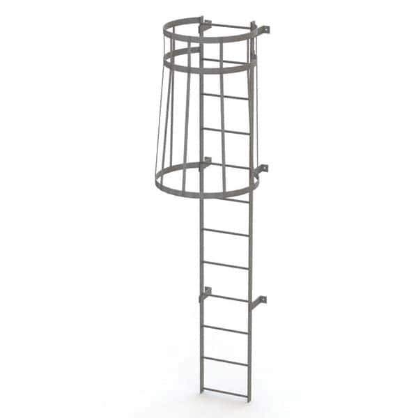 TRI-ARC - Rolling & Wall Mounted Ladders & Platforms Type: Fixed Ladder Style: Safety Cage - Apex Tool & Supply