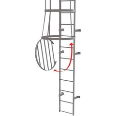 TRI-ARC - Ladder Accessories Type: Door For Use With: Tri-Arc Fixed Gray Steel Cage Ladders - Apex Tool & Supply