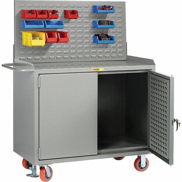 Little Giant - 3,600 Lb Capacity Mobile Workbench with Pegboard Panel - 48" Wide x 43-1/2" High - Apex Tool & Supply