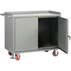 Little Giant - 3,600 Lb Capacity Mobile Workbench with Pegboard Panel - 48" Wide x 43-1/2" High - Apex Tool & Supply