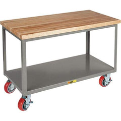 Little Giant - Mobile Work Benches Type: Butcher Block Top Length: 36 (Inch) - Apex Tool & Supply