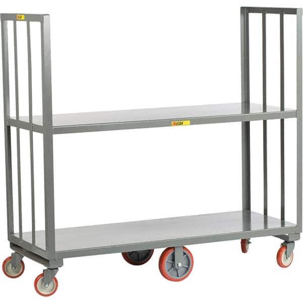 Little Giant - 2,000 Lb Capacity, 2 Shelf, Shelf Truck - 60" Long x 24" Wide x 13" High - Apex Tool & Supply