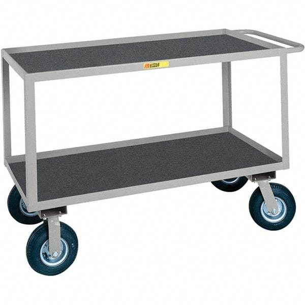 Little Giant - 1,200 Lb Capacity, 24" Wide x 36" Long x 38" High Cart - Steel, Pneumatic Casters - Apex Tool & Supply