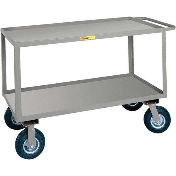 Little Giant - 1,200 Lb Capacity, 24" Wide x 48" Long x 38" High Cart - Steel, Pneumatic Casters - Apex Tool & Supply