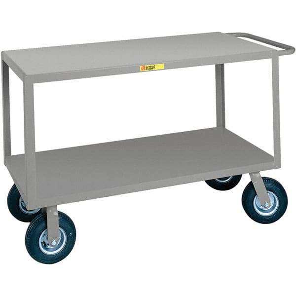 Little Giant - 1,200 Lb Capacity, 24" Wide x 48" Long x 38" High Cart - Steel, Pneumatic Casters - Apex Tool & Supply