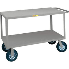 Little Giant - 1,200 Lb Capacity, 24" Wide x 48" Long x 38" High Cart - Steel, Pneumatic Casters - Apex Tool & Supply