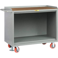 Little Giant - 3,600 Lb Capacity Mobile Service Bench - 41" Wide x 24" Deep x 43" High, Steel, Gray - Apex Tool & Supply