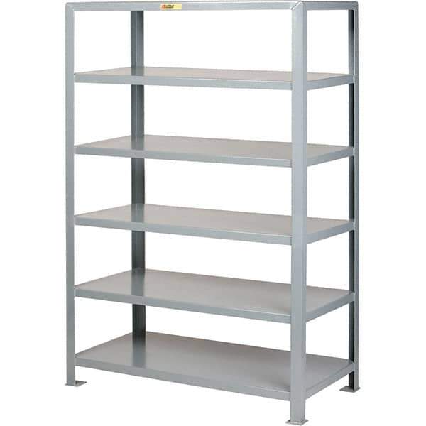 Little Giant - 6 Shelf Steel Shelving - 30" Wide x 72" High x 60" Deep, Gray - Apex Tool & Supply
