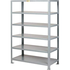 Little Giant - 6 Shelf Steel Shelving - 18" Wide x 72" High x 32" Deep, Gray - Apex Tool & Supply