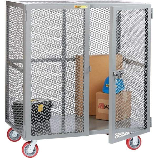 Little Giant - 1 Shelf Mobile Storage Cabinet - Steel, 61" Wide x 27" Deep x 57" High - Apex Tool & Supply