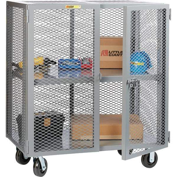 Little Giant - 1 Shelf Mobile Storage Cabinet - Steel, 61" Wide x 33" Deep x 57" High - Apex Tool & Supply