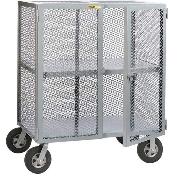 Little Giant - 1,500 Lb Capacity, 1 Shelf, Security Cart - 27" Long x 61" Wide x 61" High - Apex Tool & Supply