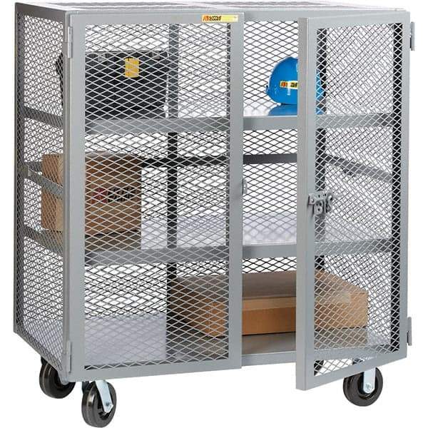 Little Giant - 2 Shelf Mobile Storage Cabinet - Steel, 61" Wide x 36" Deep x 57" High - Apex Tool & Supply